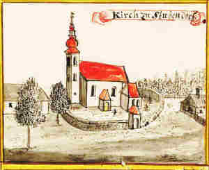 Kirch zu Stubendorf - Koci, widok oglny